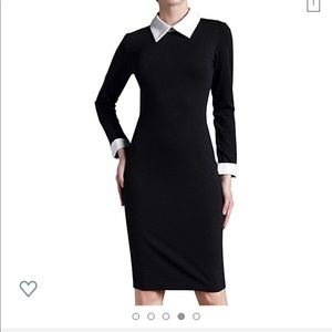 Turn Down Collar Business Bodycon Dress